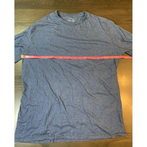 Mango Basic T Shirt‎ Mens XL Gray Crew Neck Cotton Speckled Starry Night - Picture 7 of 12